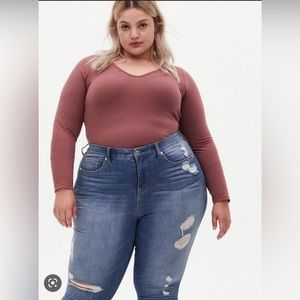 Torrid Dusty Rose Bodysuit